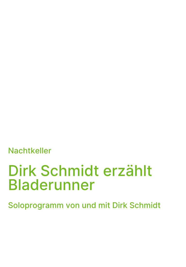 Dirk Schmidt erzählt Bladerunner