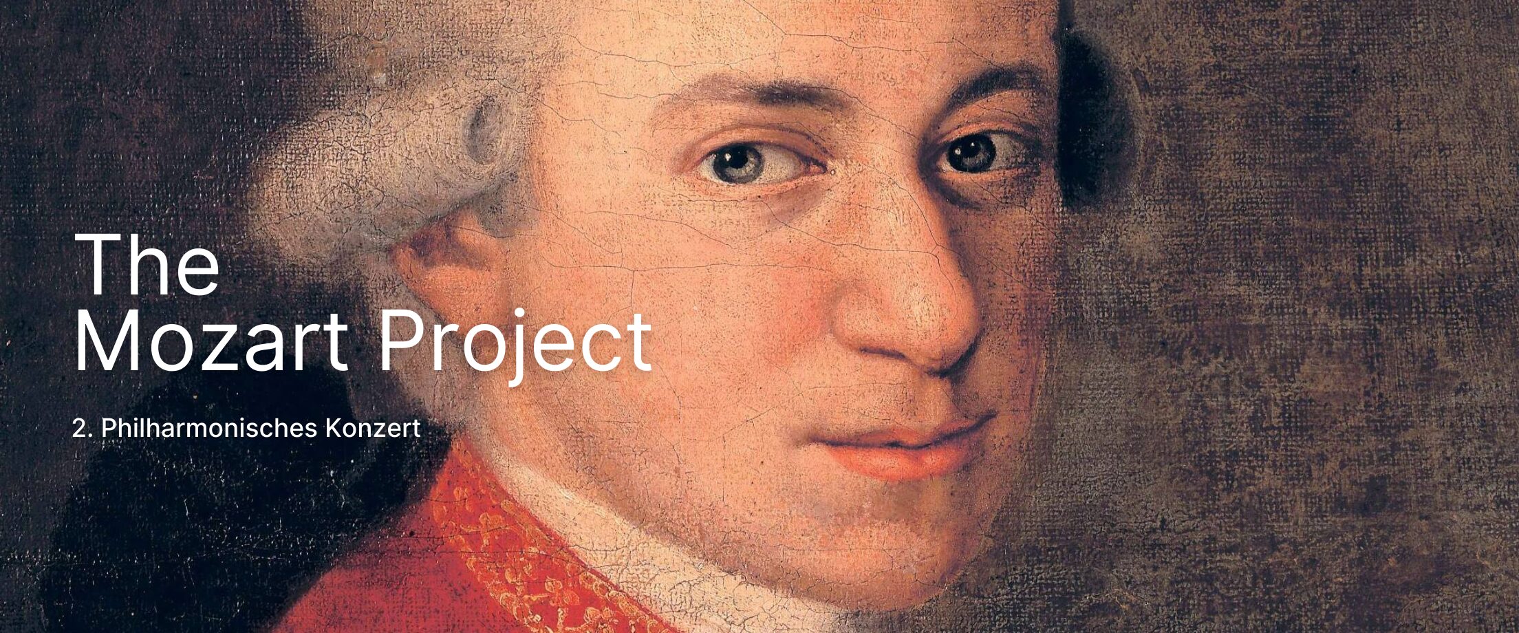 Bildausschnitt eines Gemäldes von Wolfgang Amadeus Mozart