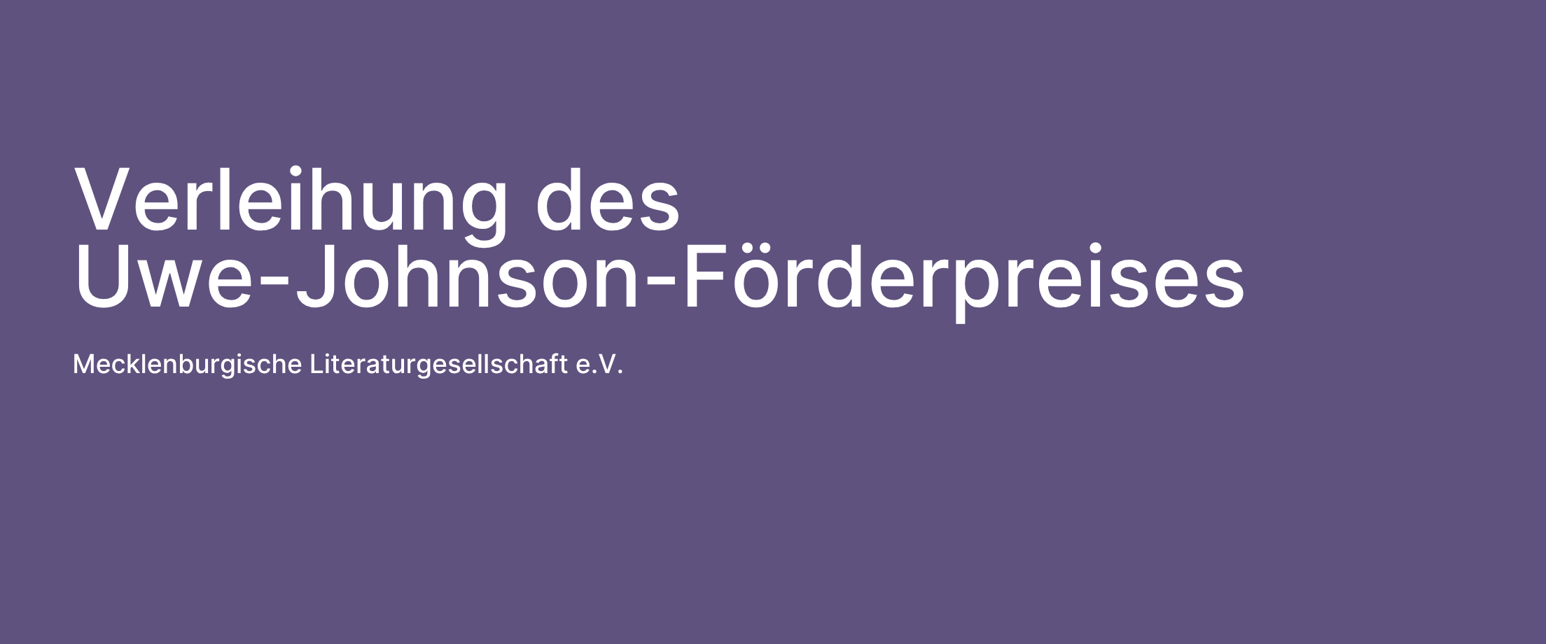 Der Stücktitel als Textbild auf lilafarbenem Hintergrund