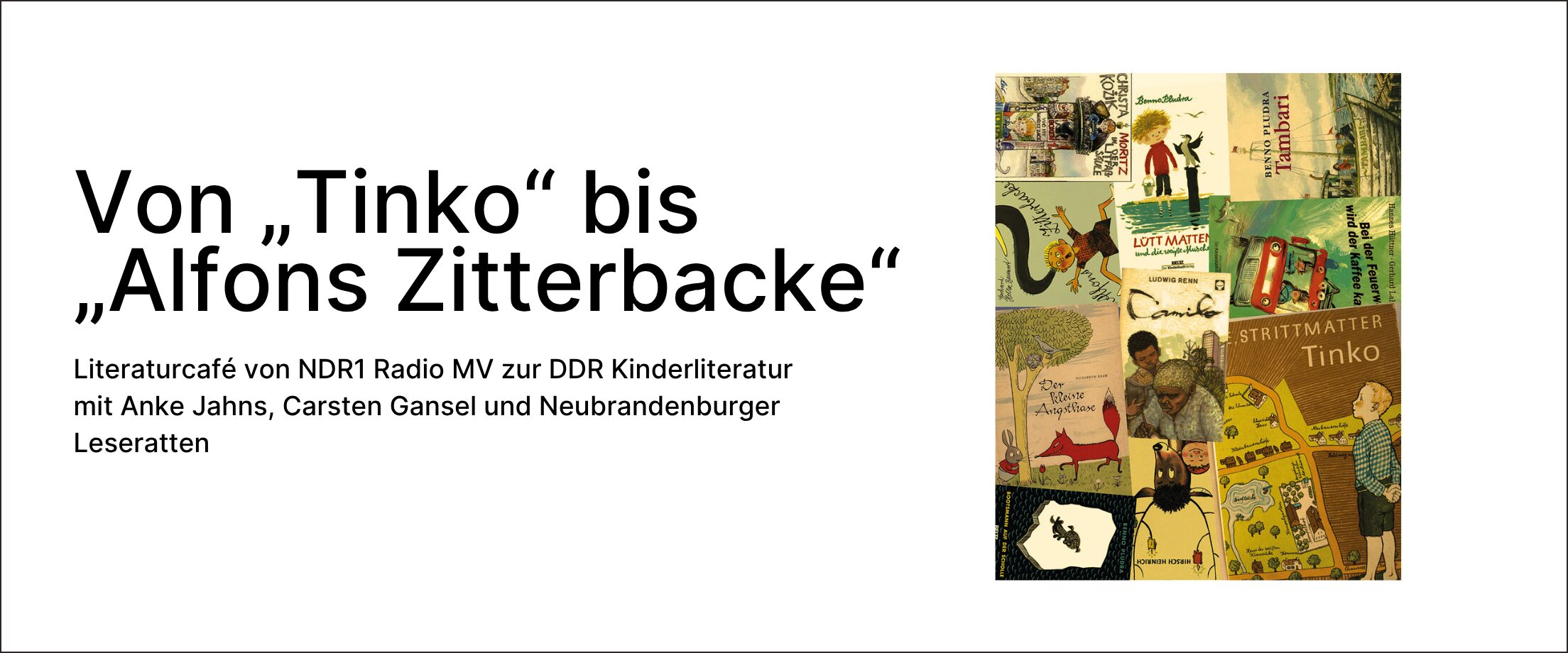 Titelvorschau mit einer Collage von DDR-Kinderbüchern